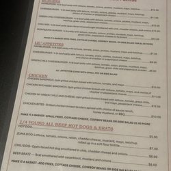 Montezuma burger Haus - Front side of menu