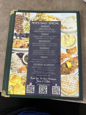 Menu photo 2 Pete's Cafe Farmers Branch, TX