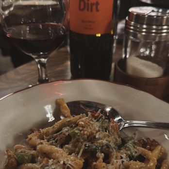 Pelato - Red Dirt wine and Casarecci alla Salsiccia - Italian Near Me - Nashville, Tennessee Pelato - Red Dirt wine and Casarecci alla Salsiccia - Italian Near Me - Nashville, Tennessee