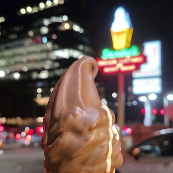 Sandy's Hamburgers - Chocolate dipped cone - Burgers Near Me - Austin, Texas Sandy's Hamburgers - Chocolate dipped cone - Burgers Near Me - Austin, Texas