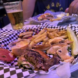 Almost forgot to take picture burger and fries