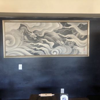 Mampuku Ramen - Beautifully displayed artwork. Believe it's for sale. - Ramen Near Me - Santa Fe, New Mexico