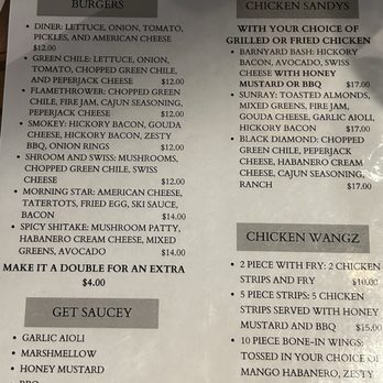 The Burger Stand - The menu. - Burgers Near Me - Taos, New Mexico