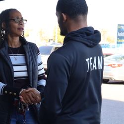 Mayweather - Studio Manager greeting guest at our Thanksgiving Day Service Event