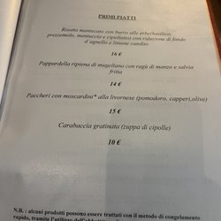 Maledetti Toscani - Menu 2023