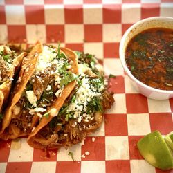 Los Panchos Tamales Tacos - Quesabirria taco plate