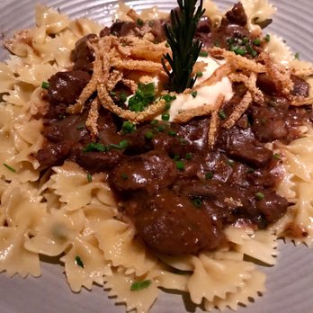 GRANVILLE - Beef Stroganoff Pasta -- lots of horseradish aïoli underneath that beef sauce. - New American Near Me - Studio City, California