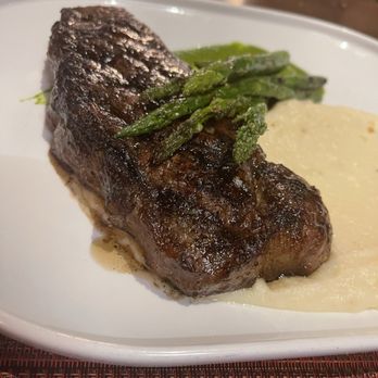 TENDER steakhouse + lounge - New York strip with mashed potato and asparagus - Steakhouses Near Me - Las Vegas, Nevada TENDER steakhouse + lounge - New York strip with mashed potato and asparagus - Steakhouses Near Me - Las Vegas, Nevada