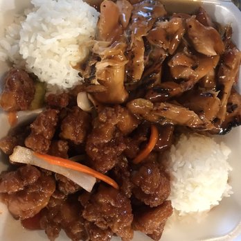 Kami Teriyaki Restaurant - Combo entree of sweet & sour chicken and chicken teriyaki, large portion. - Japanese Near Me - Renton, Washington Kami Teriyaki Restaurant - Combo entree of sweet & sour chicken and chicken teriyaki, large portion. - Japanese Near Me - Renton, Washington