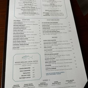 Oystercatchers - Dinner Menu 8.20.2026 - Seafood Near Me - Tampa, Florida Oystercatchers - Dinner Menu 8.20.2026 - Seafood Near Me - Tampa, Florida