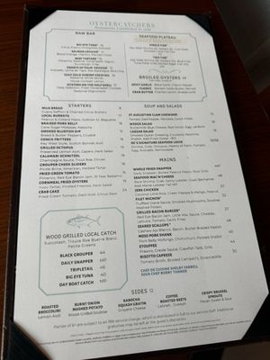 Menu photo 2 Oystercatchers Tampa, FL Menu photo 2 Oystercatchers Tampa, FL