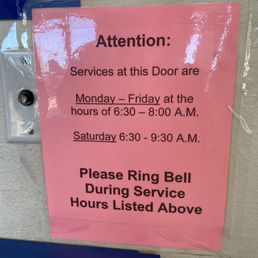 Service door hours