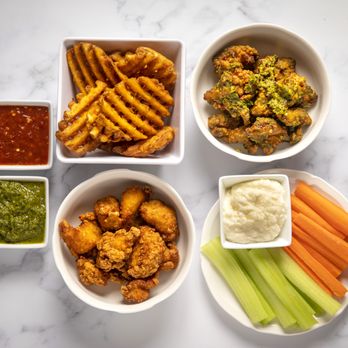 Wing It - a variety of foods in bowls - Chicken Wings Near Me - San Bruno, California Wing It - a variety of foods in bowls - Chicken Wings Near Me - San Bruno, California