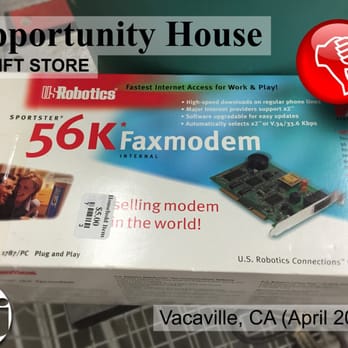 Opportunity House Thrift Store - 56K modem ($5) Why is this even out being sold besides taking up shelf space? (This should have went straight into the trash.) - Thrift Stores Near Me - Vacaville, California Opportunity House Thrift Store - 56K modem ($5) Why is this even out being sold besides taking up shelf space? (This should have went straight into the trash.) - Thrift Stores Near Me - Vacaville, California