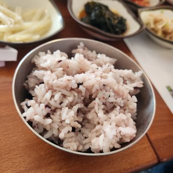 Ap Gu Jung - Choice of rice; white or multi. I chose multi rice- white and black rice combined for flavor. - Korean Near Me - Diamond Bar, California