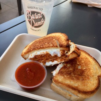 Burnt Crumbs - The delicious spaghetti grilled cheese sandwich! Amazing!!! - New American Near Me - Irvine, California Burnt Crumbs - The delicious spaghetti grilled cheese sandwich! Amazing!!! - New American Near Me - Irvine, California