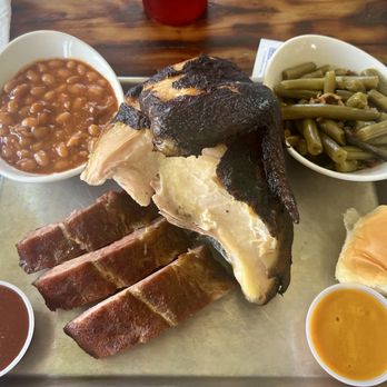 Pop’s Smoke Shed - 2 meat combo. Ribs & White meat chicken - Food Trucks Near Me - Big Pine Key, Florida Pop’s Smoke Shed - 2 meat combo. Ribs & White meat chicken - Food Trucks Near Me - Big Pine Key, Florida