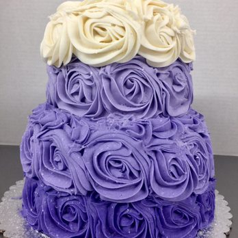 Cafe Sweets Bakery - a purple and white rose cake - Bakeries Near Me - West Palm Beach, Florida