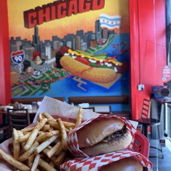 Smash & Brisket - 2 smashburgers + fries combo ($13.95) - New American Near Me - Los Angeles, California