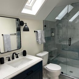 50-year-old bathroom in Druid Hills renovated like this. 50-year-old bathroom in Druid Hills renovated like this.