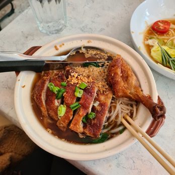 Amy Thai Bistro - Herbal crispy duck noodle soup - Thai Near Me - Brooklyn, New York