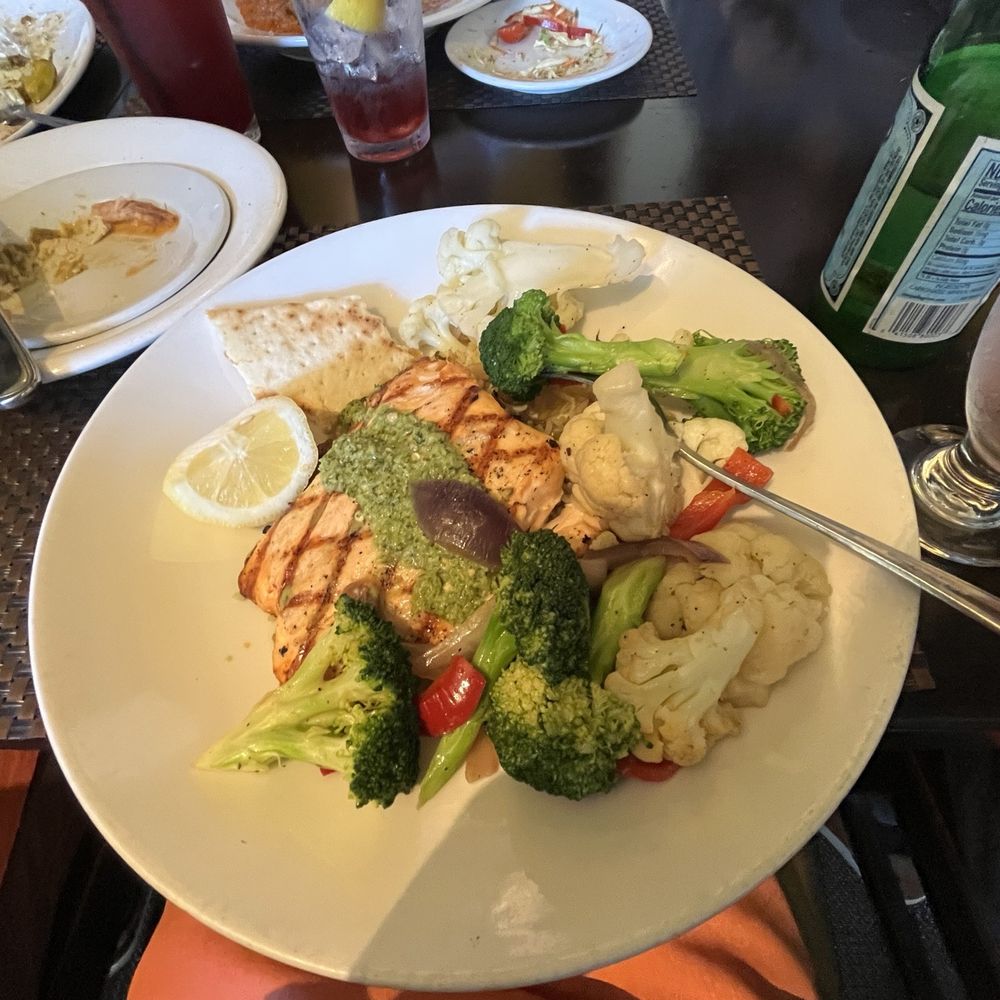 Faz Restaurants & Catering - San Jose - Grilled salmon with broccoli and cauliflower - Mediterranean Near Me - San Jose, California Faz Restaurants & Catering - San Jose - Grilled salmon with broccoli and cauliflower - Mediterranean Near Me - San Jose, California