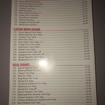 Dragon House - Menu as of 21/02/2018 - Fast Food Near Me - Smethwick, XWM