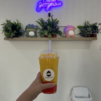 Snowcano - Mango peach freeze - Shaved Ice Near Me - Katy, Texas