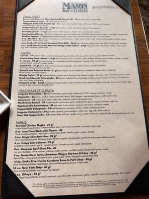 Menu photo 1 Mason Bar & Kitchen Arroyo Grande, CA Menu photo 1 Mason Bar & Kitchen Arroyo Grande, CA