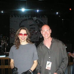 Gary Meyers - Gary back stage with Steve Vai