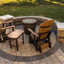 Okaw Prairie Landscapes - seat wall, outdoor furniture, firepit