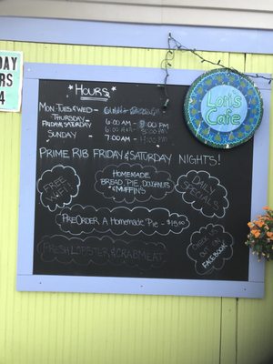 Menu photo 3 Lori's Cafe Liberty, ME