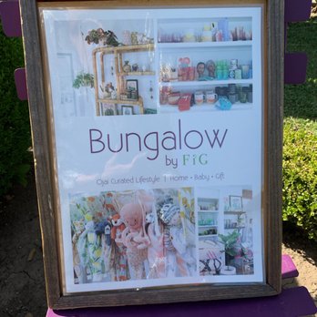 Bungalow by FiG - The sign near the sidewalk, hints at the treasures inside. - Women's Clothing Near Me - Ojai, California Bungalow by FiG - The sign near the sidewalk, hints at the treasures inside. - Women's Clothing Near Me - Ojai, California