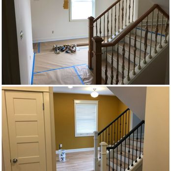 Oregon Primary Painting - Black railing and mustard accent walls for the win! - Painters Near Me Oregon Primary Painting - Black railing and mustard accent walls for the win! - Painters Near Me