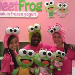 sweetFrog Premium Frozen Yogurt - Our lovely staff in our winter hats!!!