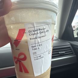 Iced Pecan Crunch Oatmilk Latte