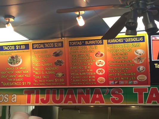 Menu photo 5 Tijuana's Tacos Moreno Valley, CA