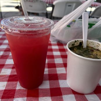 My Pozole - a red drink and a white cup - Food Trucks Near Me - San Diego, California My Pozole - a red drink and a white cup - Food Trucks Near Me - San Diego, California