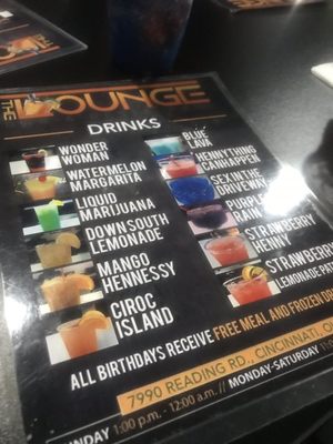 Menu photo 1 The Lounge Reading, OH