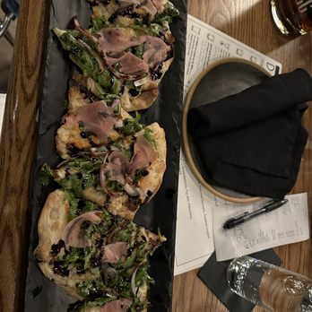 Dram & Draught - Prosciutto & fig flat bead - Cocktail Bars Near Me - Cary, North Carolina