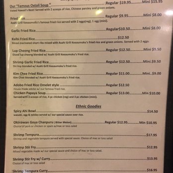 Asahi Grill - Menu as of May 2021 - Breakfast & Brunch Near Me - Honolulu, Hawaii Asahi Grill - Menu as of May 2021 - Breakfast & Brunch Near Me - Honolulu, Hawaii