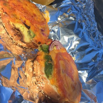 Bagel Cafe - Super Deluxe Melt on Galaxy Bread - Bagels Near Me - Isla Vista, California