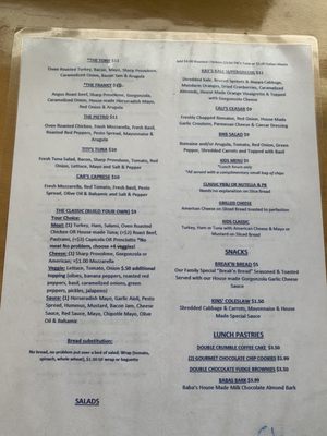 Menu photo 4 Break'n Bread Sandwich Shoppe Griswold, CT