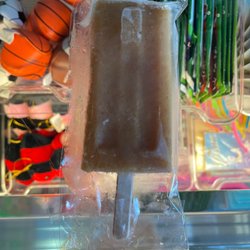 Homemade honey peach popsicle