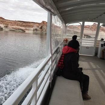 Antelope Canyon Boat Tours - January 2017 - We have the whole boat all to ourselves!!! Boat now includes covers to keep the cold out. - Boat Tours Near Me - Page, Arizona Antelope Canyon Boat Tours - January 2017 - We have the whole boat all to ourselves!!! Boat now includes covers to keep the cold out. - Boat Tours Near Me - Page, Arizona
