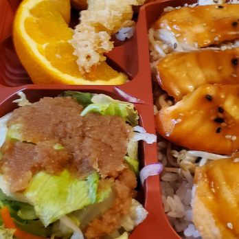 Osaka Sushi - Benti box with salmon teriyaki - Japanese Near Me - Vancouver, British Columbia Osaka Sushi - Benti box with salmon teriyaki - Japanese Near Me - Vancouver, British Columbia
