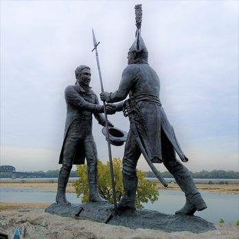 Lewis & Clark Statue - Lewis & Clark Statue by C A Grende 2003 - Landmarks & Historical Buildings Near Me - Clarksville, Indiana