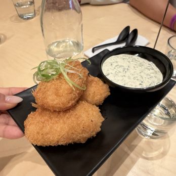 Kaedama Battleship - Croquettes with tar tar sauce - Ramen Near Me - San Antonio, Texas Kaedama Battleship - Croquettes with tar tar sauce - Ramen Near Me - San Antonio, Texas