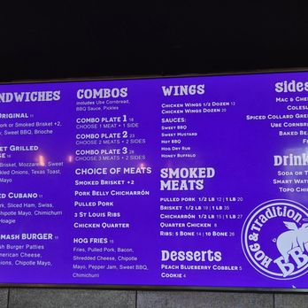 Hog & Tradition - Menu - Barbeque Near Me - Henderson, Nevada