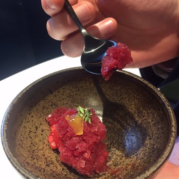The Kitchin - Raspberry sorbet to cleanse the palette - British Near Me - Edinburgh, EDH